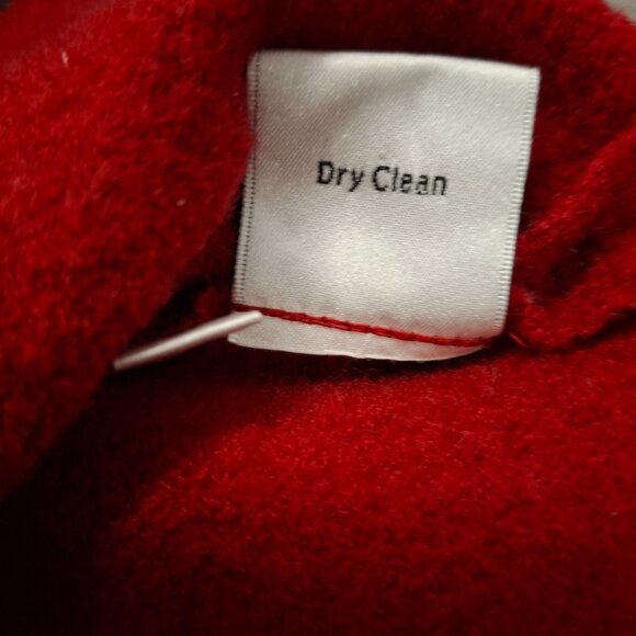 Cabi Red Shawl Collar Open Front Belted Knit Cardigan Merino Wool Sweater SM - Picture 8 of 12